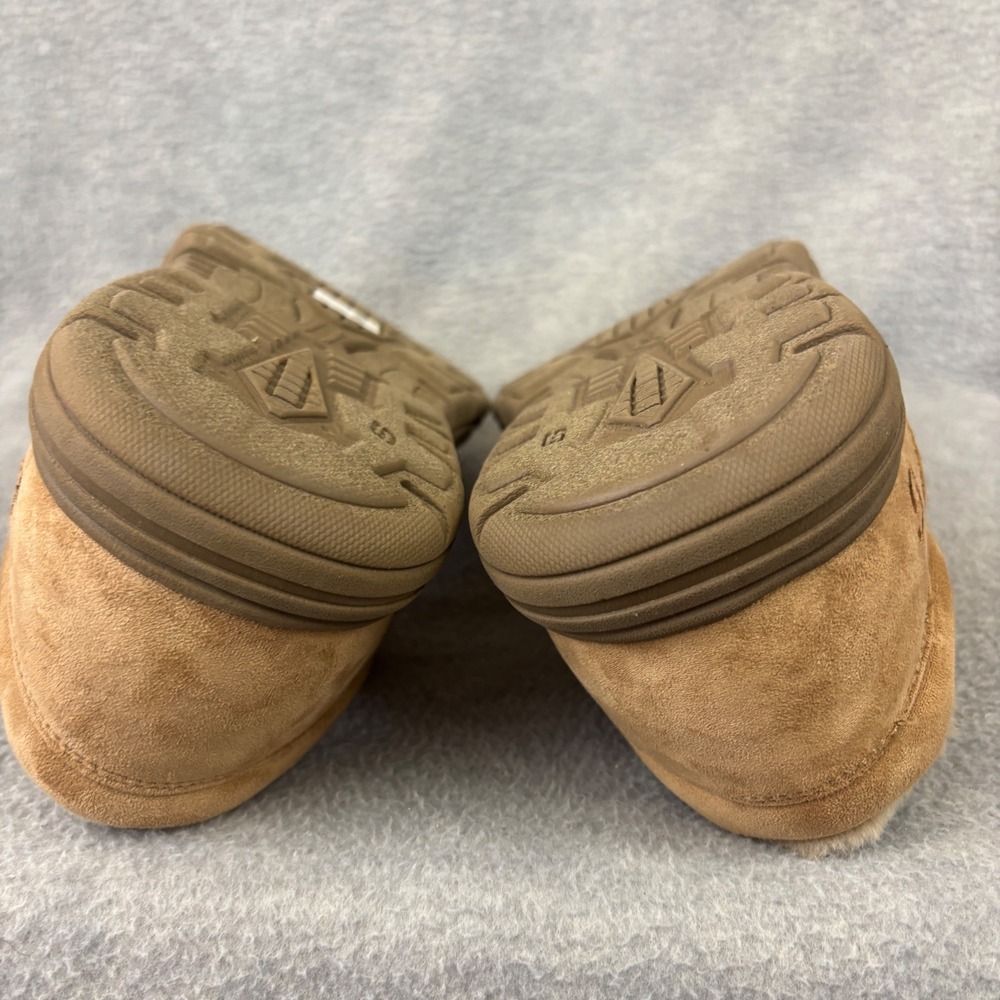 Skechers Relaxed Fit Slip On Luxe Loafers Men 12 Tan Faux Fur Memory Foam 66445 - Picture 6 of 8